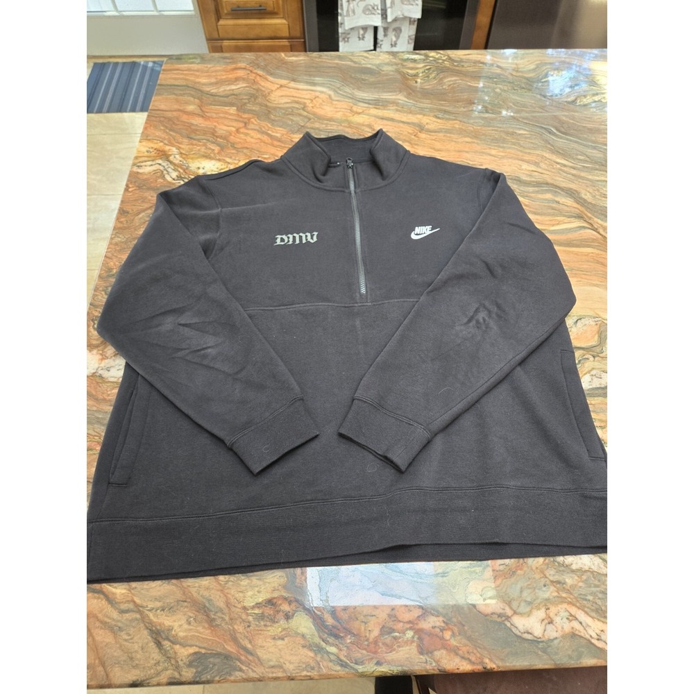 Washington Wizards NBA Nike Men's Brushed-Back 1/2-Zip Pullover  2XL Black